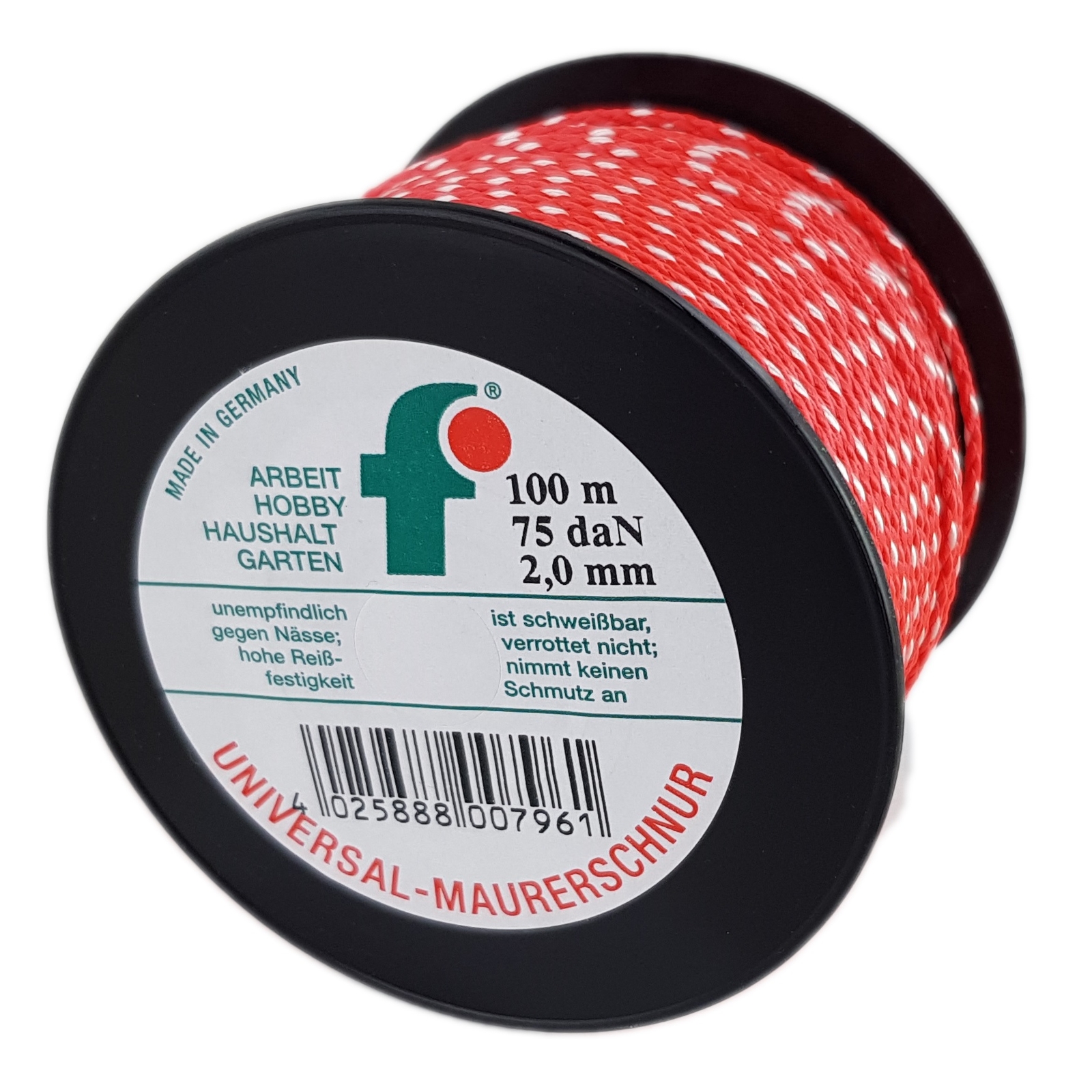 Maurerschnur Verlegeschnur Pflasterschnur Lotschnur Bauschnur 100m 2mm rot