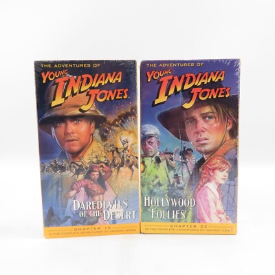 Lot of 2 SEALED Vintage Adventures of Young Indiana Jones VHS Tapes