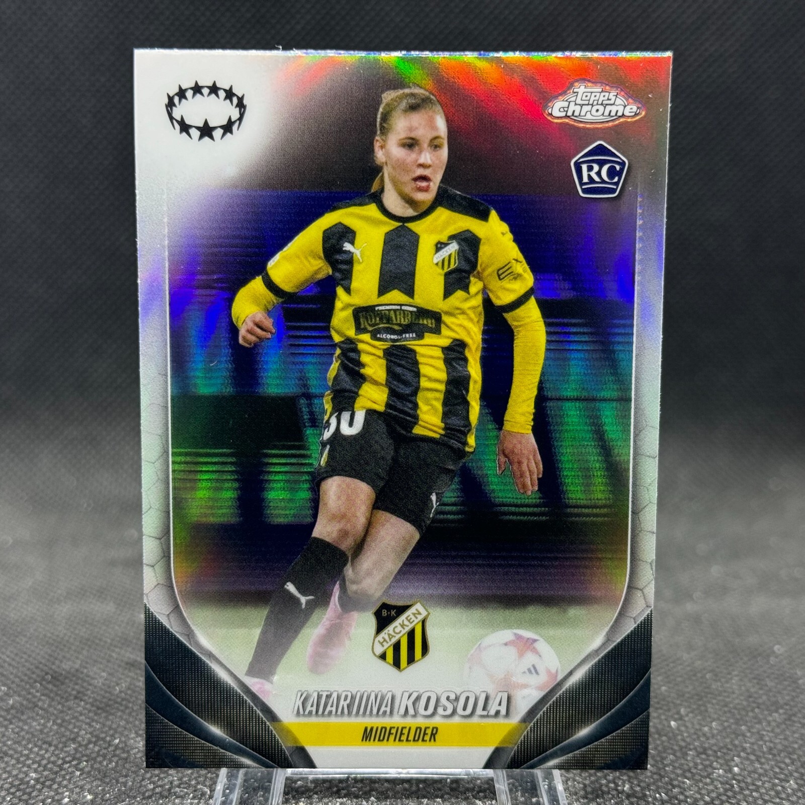 【50シリ】ガルナチョ topps soccer auto RC Katariina Kosola 2023-24 Topps Chrome UEFA Women's Refractor
