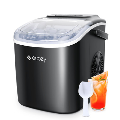 Countertop Ice Maker Machine 9 Ice Cubes in 6 Minutes 26lbs/24hrs Self-Cleaning