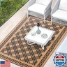 BMCH Outdoor Rugs, Outdoor Plastic Straw Rug, Reversible Waterproof Carpet for Camping, Poolside, Garden, BBQ Area, Gazebo Flooring, RV Park and Beach, Classical Style, 6x9