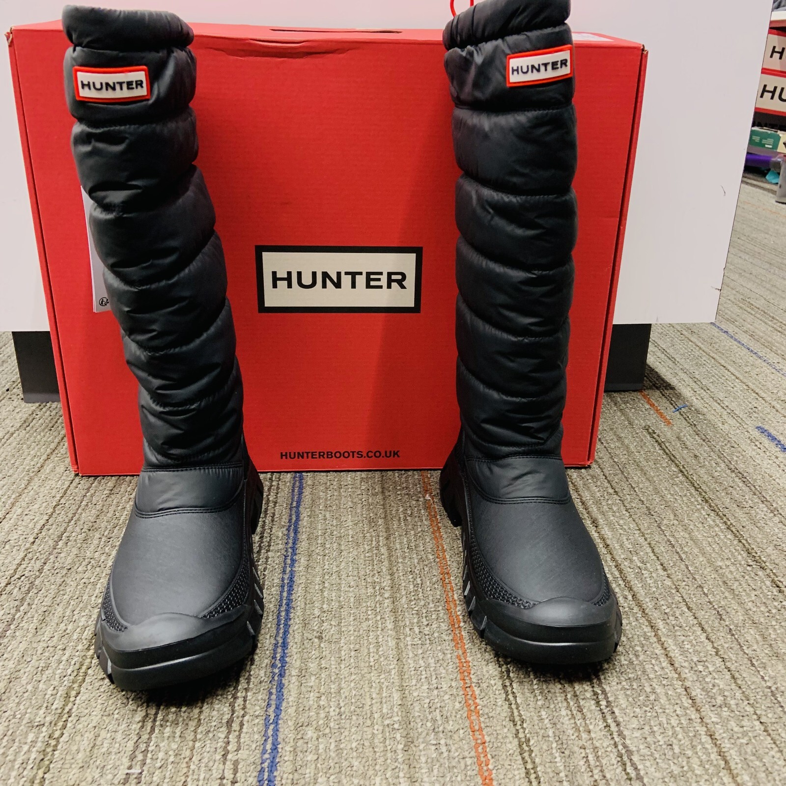 ★HUNTER★ WOMEN Original Intrepid Tall  Boots Black WFT Hunter Women's Intrepid Waterproof Tall Snow Boots Black. | eBay