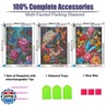 OFRKE Diamond Painting Kits for Adults,3 Pack Flower Butterfly Diamond Art for Beginners, Diamond Round 5D Full Drill Paint with Diamonds Pictures Gem Art Painting Kits DIY Crafts Kits 12x16inch