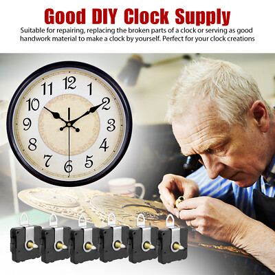 6PCS DIY Wall Quartz Clock Movement Mechanism Replacement Repair Tool Parts Kit