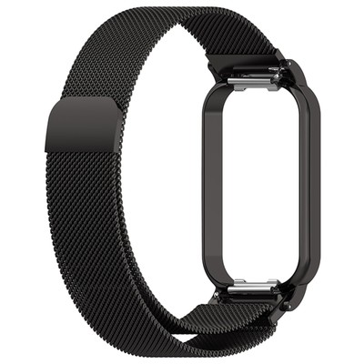 Magnetic Milanese Watch Band Metal Strap for Mi Smart Band 8 Active/Redmi Band 2