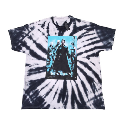 Matrix Tie-Dye Graphic T-Shirt Adult 2XL XXL Short Sleeve Crew Neck Tee