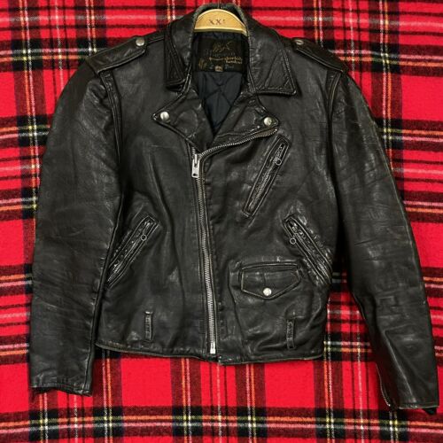 Vintage 60s Schott NYC 613 Leather Jacket Size 42 One Star Vintage 60s Schott NYC 613 Leather Jacket Size 42 One Star