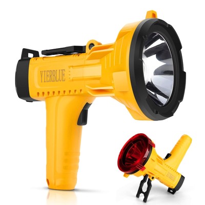 Rechargeable Spotlight Flashlight 900000 High Lumen, IP66 Waterproof Spot Lig...