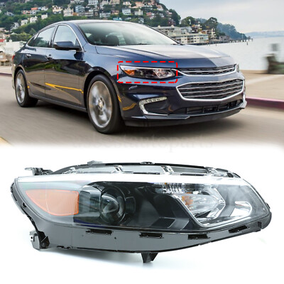 For 2016 2017 2018 Chevrolet Malibu Headlight Halogen Passenger Right Side RH