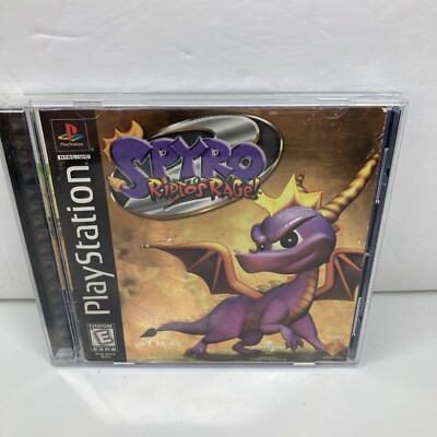 VINTAGE SONY PLAYSTATION 1 SPYRO THE DRAGON 2 RIPTOS RAGE PS1 COMPLETE GOLD FOIL