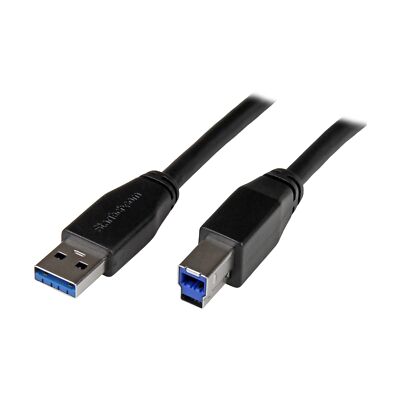 StarTech.com 30ft USB 3.0 USB-A to USB-B Cable - M/M - Active - USB Type-A to...