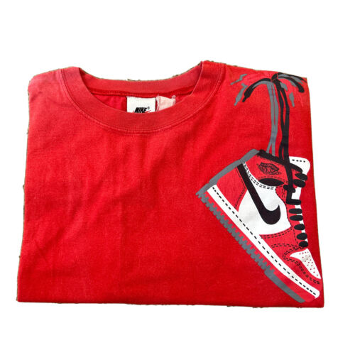 VTG Nike Air Jordan 1 Shoes T-shirt Over Shoulder 1994 Retro VTG Nike Air Jordan 1 Shoes T-shirt Over Shoulder 1994 Retro