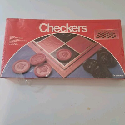 Pressman Checkers - Game With Folding Board and Interlocking Checkers