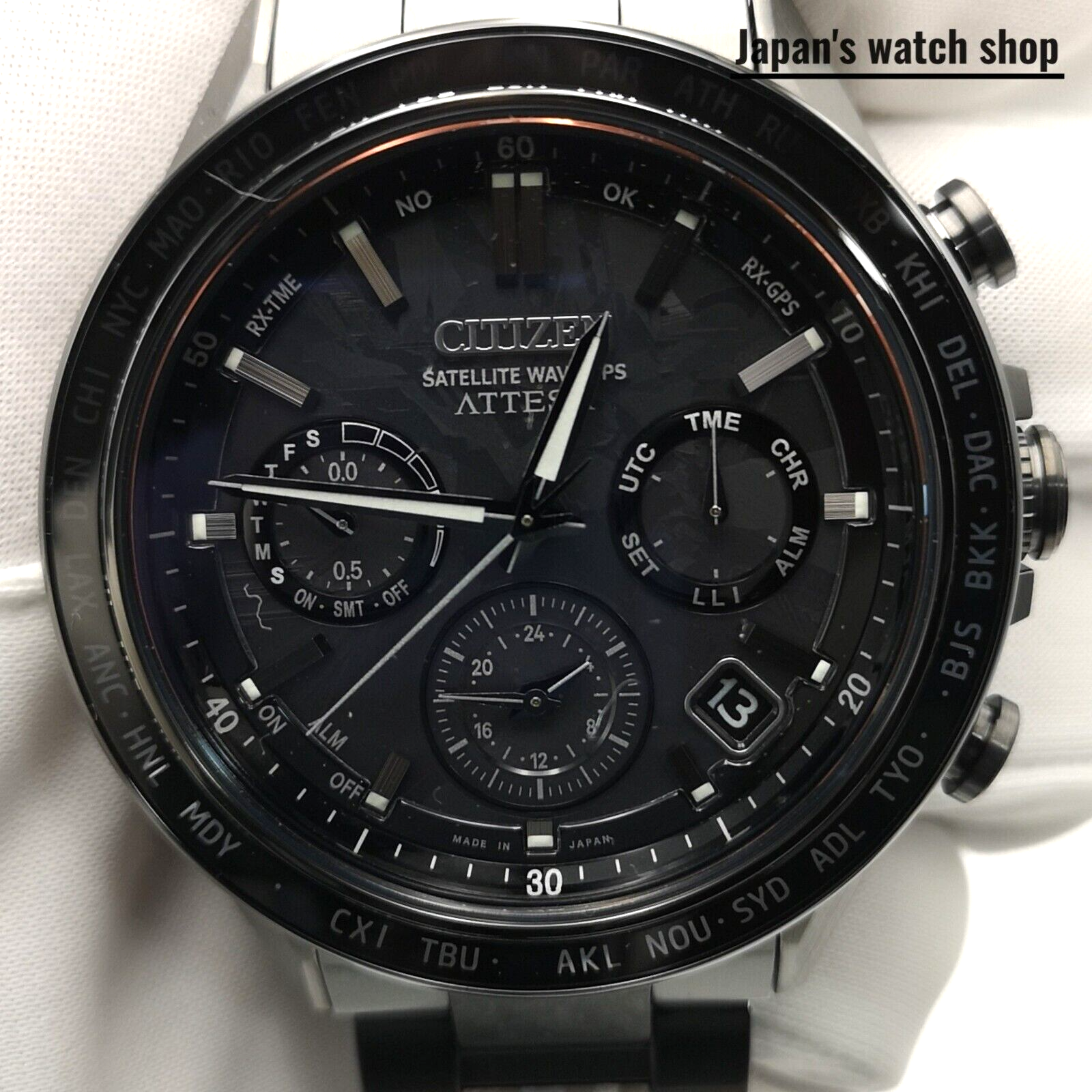 CITIZEN Attesa CC4067-66E Black HAKUTO-R Titanium Men's Watch New