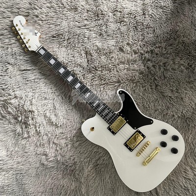 6 String White TL Electric Guitar Solid Body Basswood Body Maple Neck in Stock