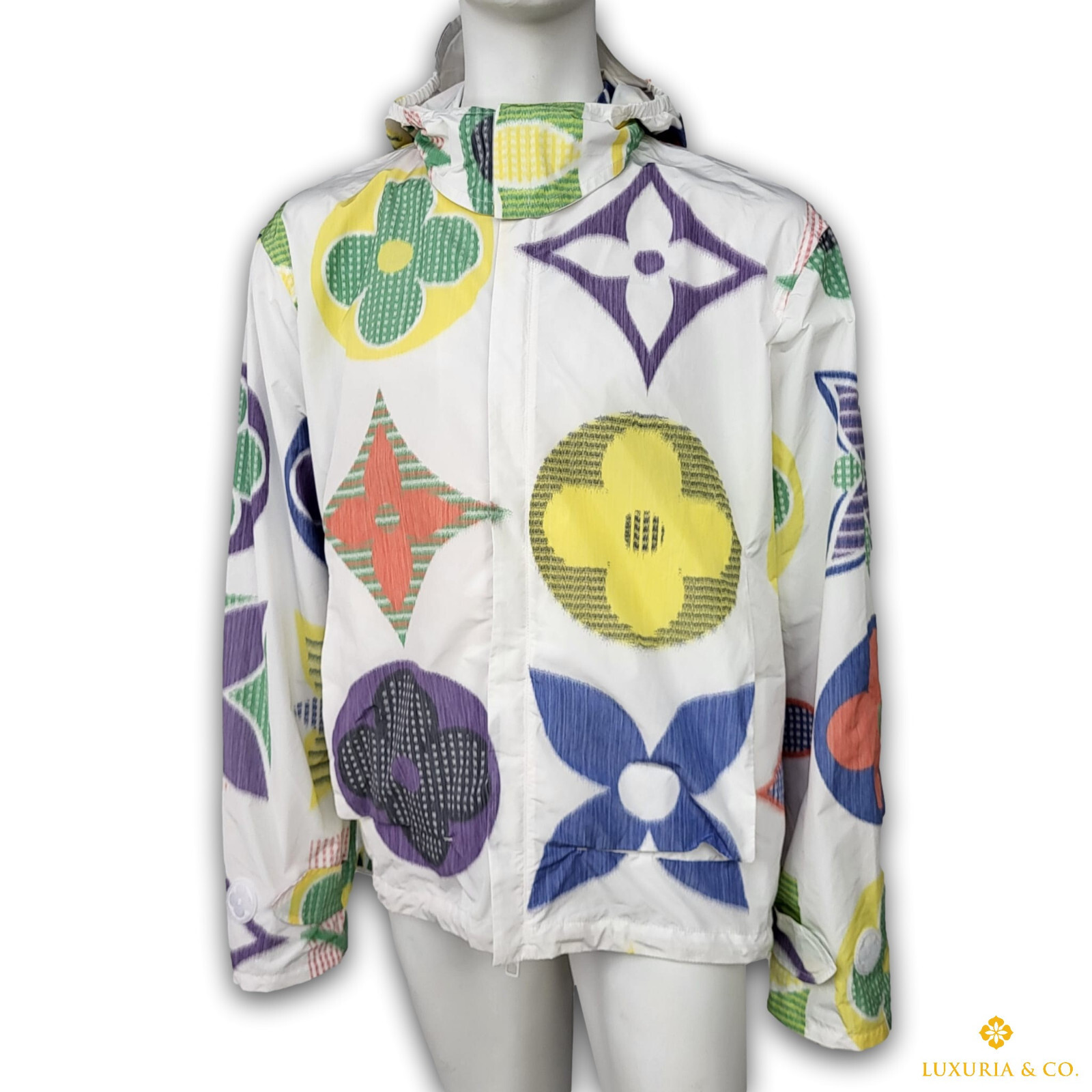 Louis Vuitton Męska wielokolorowa monogram Wiatrówka Kurtka