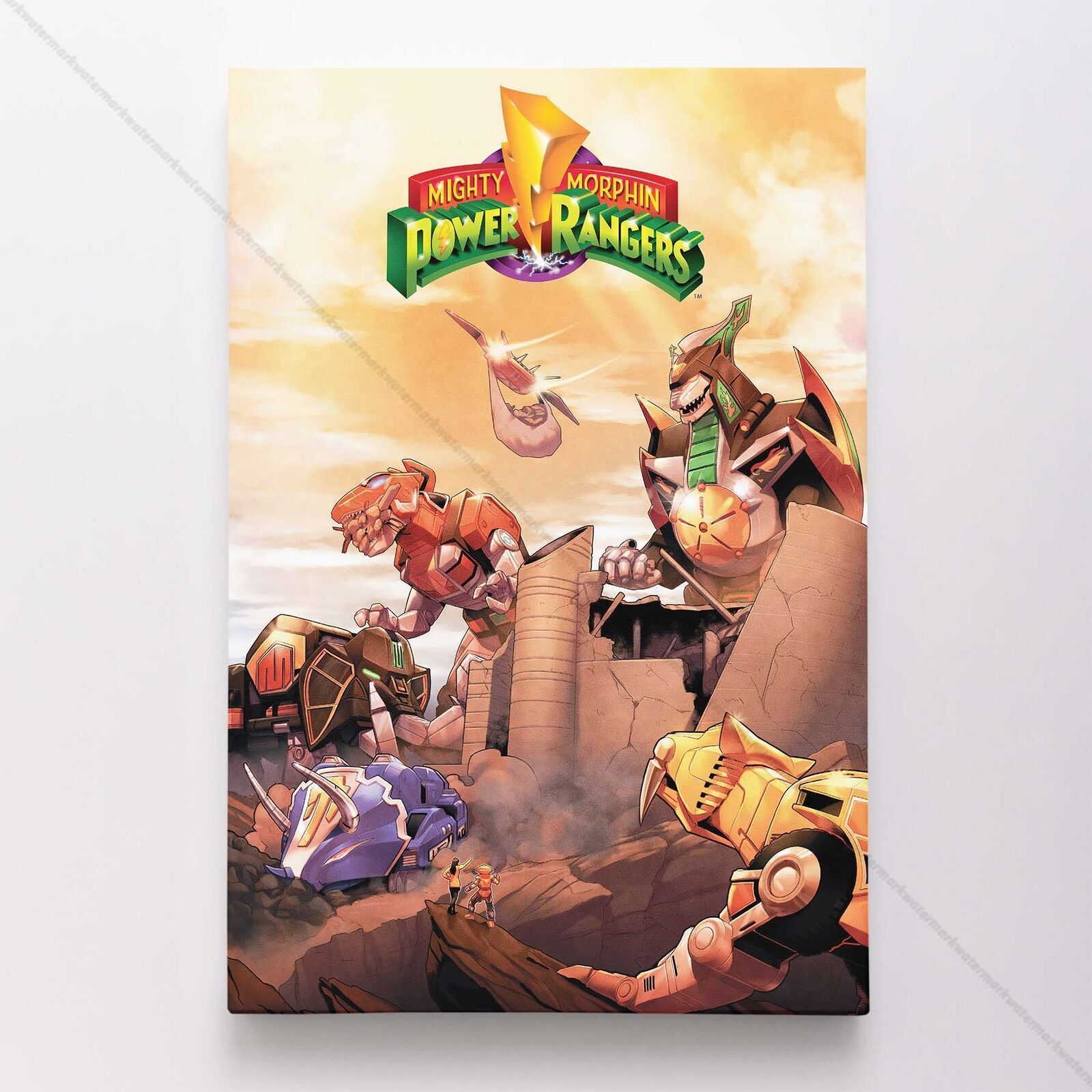 Power Rangers Poster Canvas Mighty Morphin Comic Wall Art Print #3630
