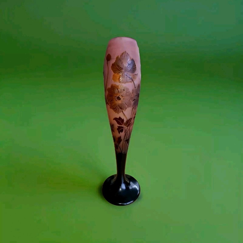 Vase D Argental Arts Nouveau DÃ©Cor AnÃ©Mones Sauvage Trois Couleurs 