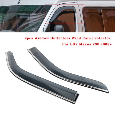 2pcs Window Deflectors Wind Rain Protector For LDV Maxus V80 2005+