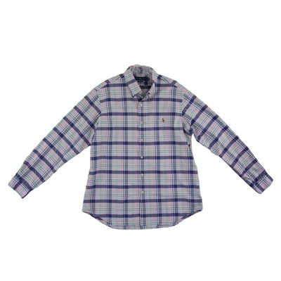 Ralph Lauren Pink Plaid 100% Cotton Button Down Shirt Men's Size XL Classic Fit