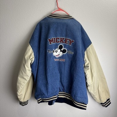 Dinseyland Mickey Mouse True Blue Denim Varsity Jacket