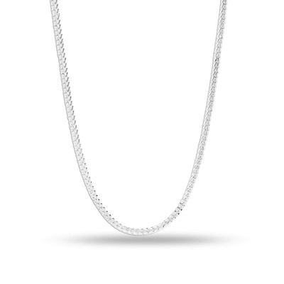 925 Sterling Silver Italian Fox-Tail Rope Chain Necklace for Women 18 Inches