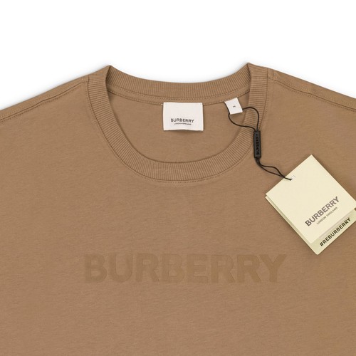 Pre-owned Burberry Chest Logo Camel T-shirt Size S $510 In Beige