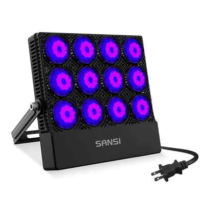 SANSI 70W LED UV Black Light Flood Light Glow In The Dark UV Party Stage Light 