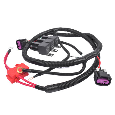 Dual Electric Fan Upgrade Wire Harness For 99-2006 Silverado Sierra Denali Tahoe