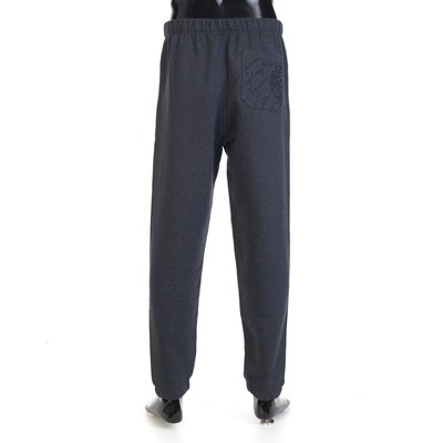 Pre-owned Berluti 1110$ Bestickte Scritto Jogginghose - Dunkelgrau, Fleece Baumwolle In Grau