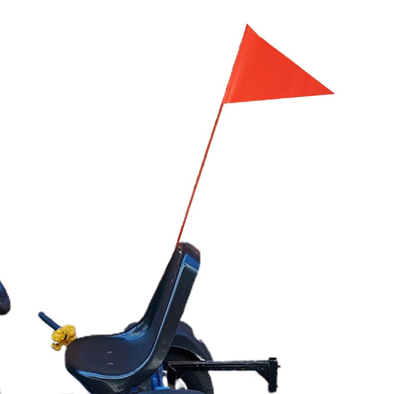 Bike Safety Flag with Fiberglass Pole - Bicycle Trailer Safety Flag
