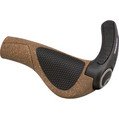 Ergon GP3 BioKork Grips - Large, Black/Cork, Lock-On 42410038