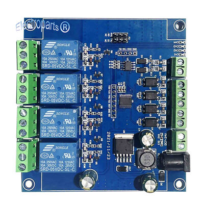 4-ch Modbus-RTU Relay Switch Module Signal input and output RS485 TTL Controller