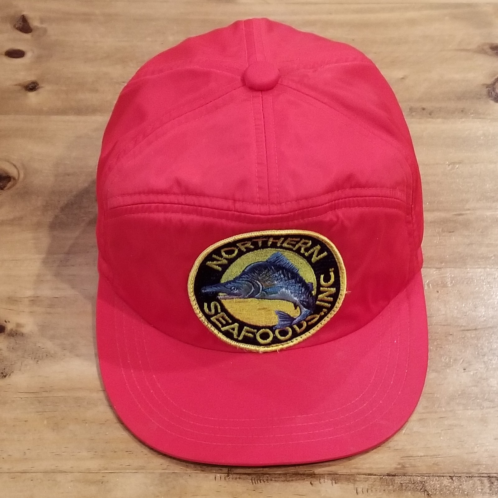 Vintage Northern Seafood INC Hat Panel Big Patch Fishing Fish One Size Adjustabl