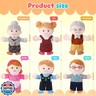 6 Pcs Family Hand Puppets 12 Inch Grandparents, Mom and Dad, Brother and Sister Plush Hand Puppet Toys Role-Play Toy Puppets for Kids Storytelling Imaginative Pretend Play Teaching Preschool(6 Family D)