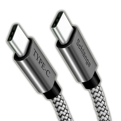 Nylon Braided (USB C to USB C) Type C Data cable FAST Charger Charging LOT