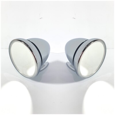 Pair Universal Chrome Bullet Style GT Racing Side Rear View Door Mirrors