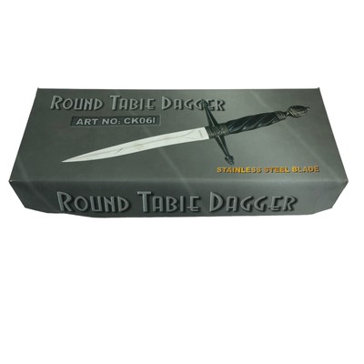 Round Table Dagger Stainless Steel Blade Knife Still in box Made in China