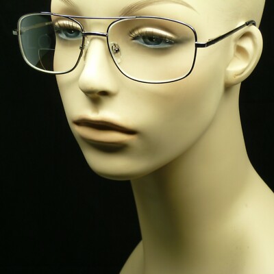 Bifocal reading glasses large lens pilot spring temple hinge metal new men women