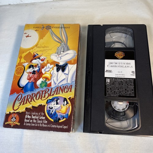 Looney Tunes Carrotblanca VHS Classic Cartoon Movie 1996 Tested working