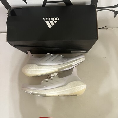 Adidas Ultraboost 21 Triple White Athletic Shoes Men's Size 8 NEW FY0379