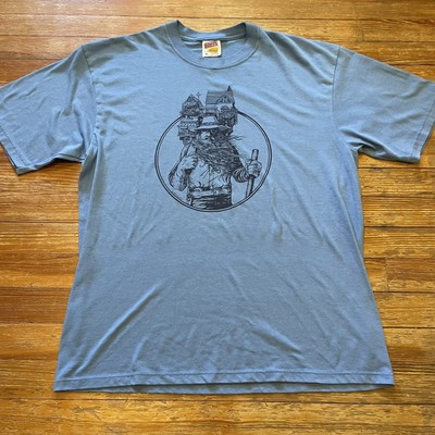 Vintage 90s Coming Attractions T Shirt Nicholson Outdoors Brand Art Promo Earth