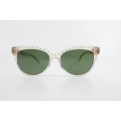 chelsea morgan CM 202216 Beige Clear Cat Eye Sunglasses 53-15-140 Studded Frames