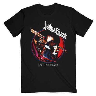 Judas Priest Stained Class Album Circle Black T-Shirt NEW