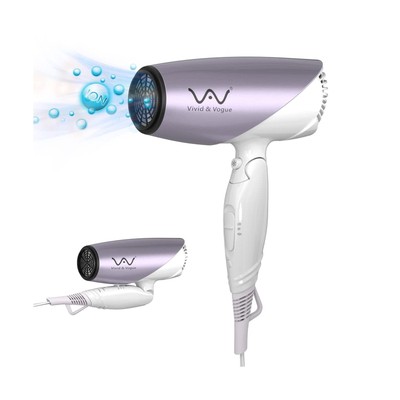 Travel Hair Blow Dryer With Folding Handle, Negative Ionic B