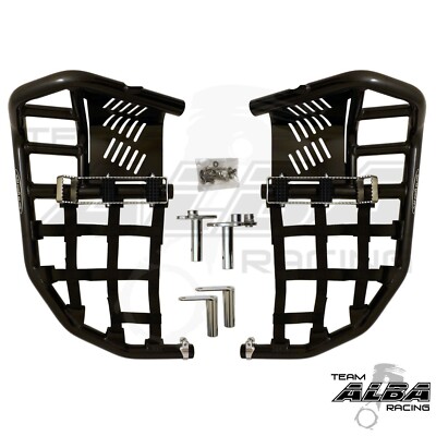 Raptor 700  Nerf Bars  Pro Peg  Heel Gaurds  Alba Racing  Blk Blk 197 T7 BB