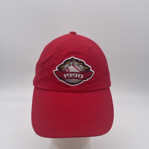 ★RONRON★ R BALL CAP RED Vtg 1990 Reds Hall Of Fame 26th Anniversary Ball Cap