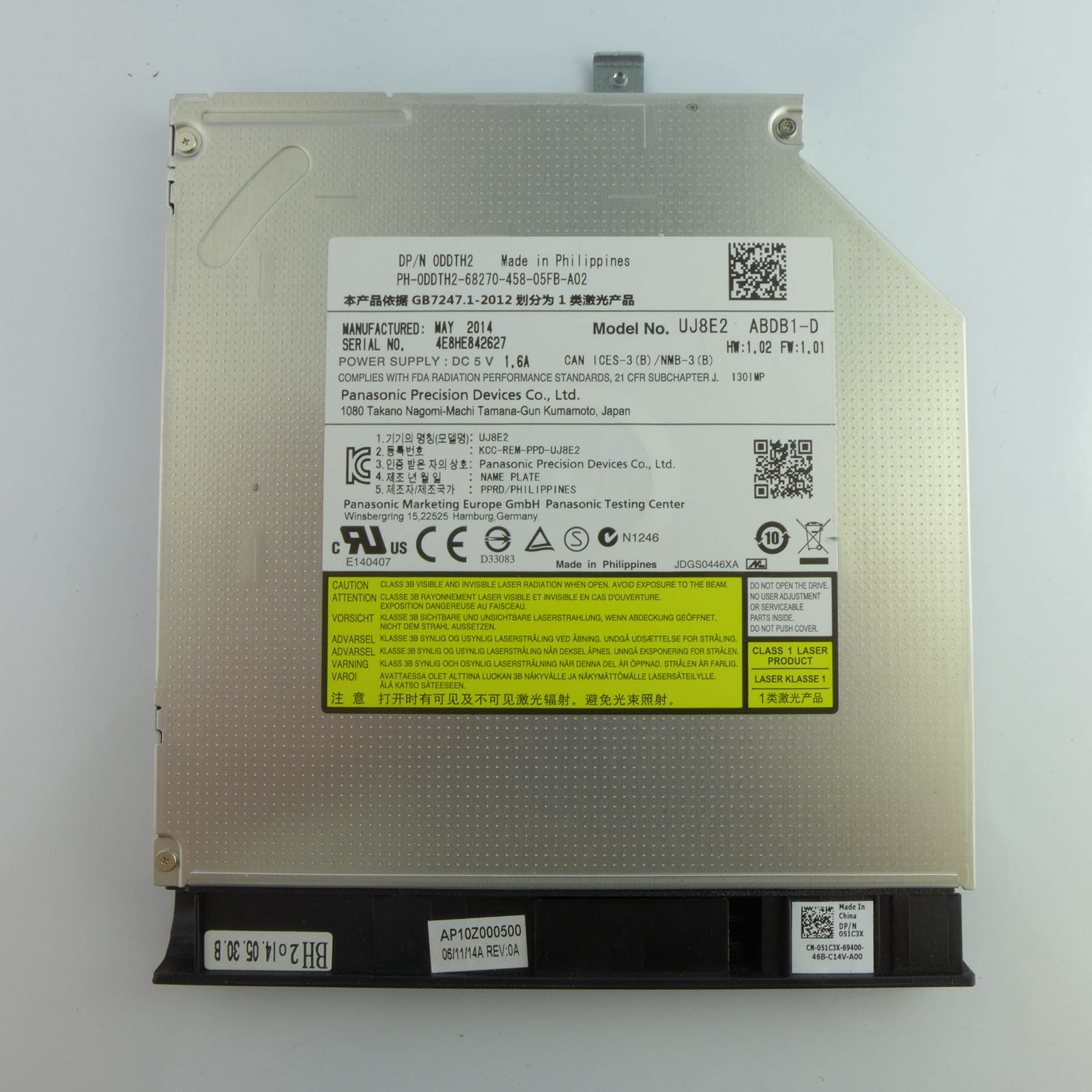ORIGINAL DELL Latitude 3540 UJ8E2 SATA DVD Laufwerk CD Panasonic ✅