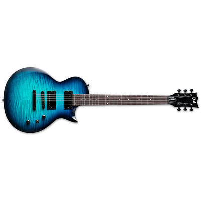 ESP LTD EC-200DX Guitar, Rosewood Fretboard, Roasted Maple Neck, Blue Burst