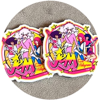 2 1980 s Female Cartoon Band Locker Refrigerator Magnets Jem and The Holograms